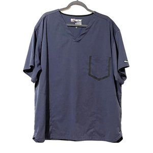 Grey’s Anatomy men's size 2XL blue short sleeve pocket v neck scrub top